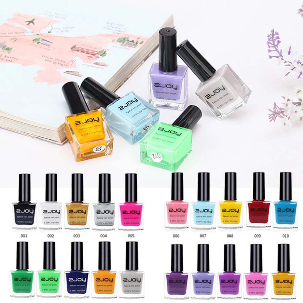 

1 Bottle Nail Art Special Polish 10ml/0.35Oz Nail Stamping Gel Polishes Lacquer for Color Blossoming Effect 20 Design of Colors