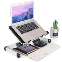 adjustable laptop table lap stand deskportable foldable computer deskaluminum laptop desk for bed study picnic and work