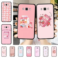 yndfcnb cute japanese strawberry milk phone case for samsung j 4 5 6 7 8 prime plus 2018 2017 2016 j7 core