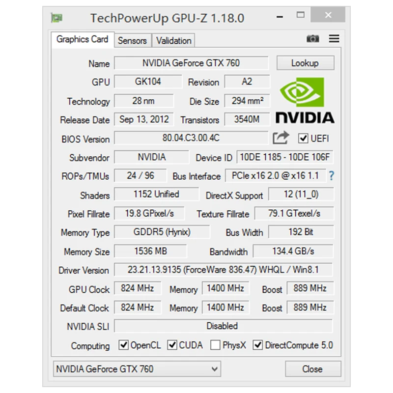 Машинистская Видеокарта GTX 760 1 5 GB 192Bit GDDR5 видеокарты для nVIDIA VGA карты Geforce игра
