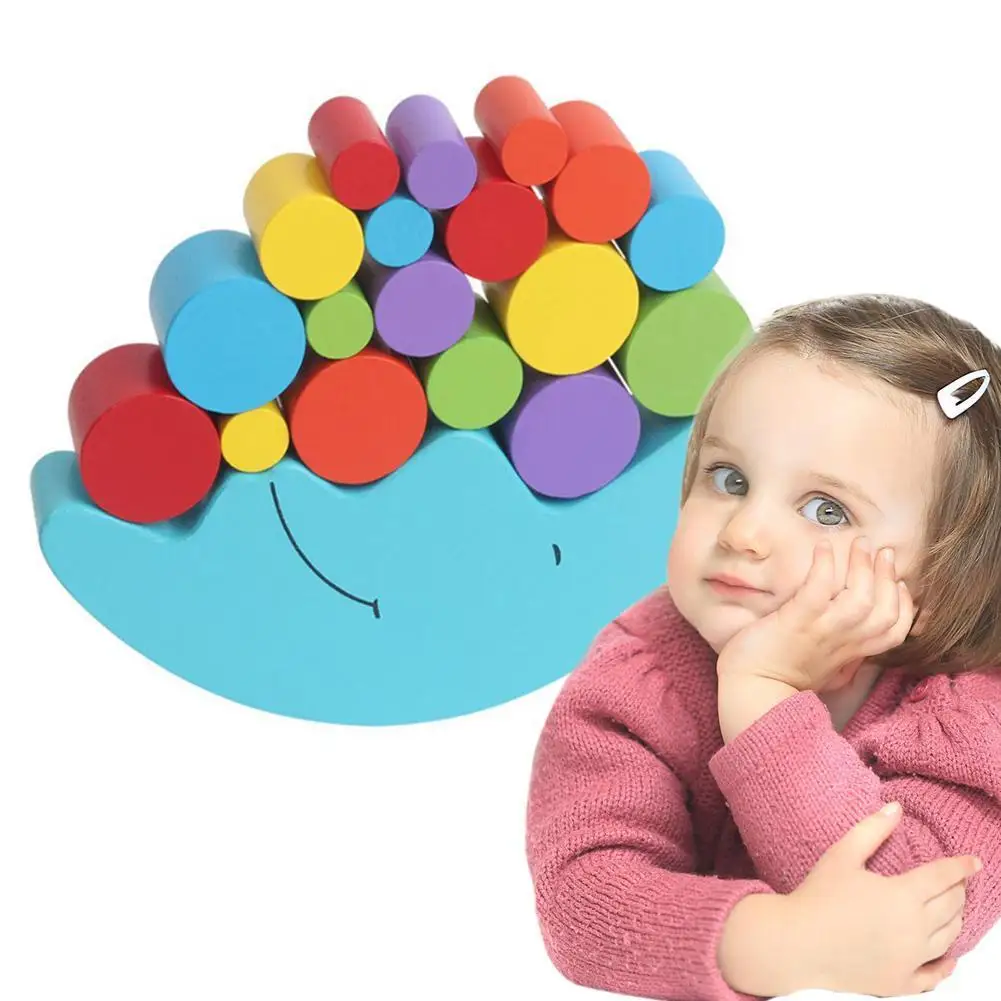 

Wooden Toys Puzzle Wooden Stacking Block Balancing Toy Early Montessori Baby Game Equilibrium Kids Learning Education Toys Q6F4
