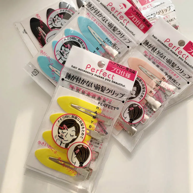 4 шт. бесшовные заколки для волос с челкой |