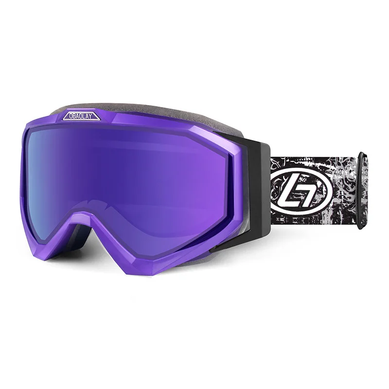 

Purple Ski Goggles Double-Layer Anti-Fog Skiing Eyewear Outdoor Snowmobile Snowboard Goggles Men Woman Sports Glasses Ski Set