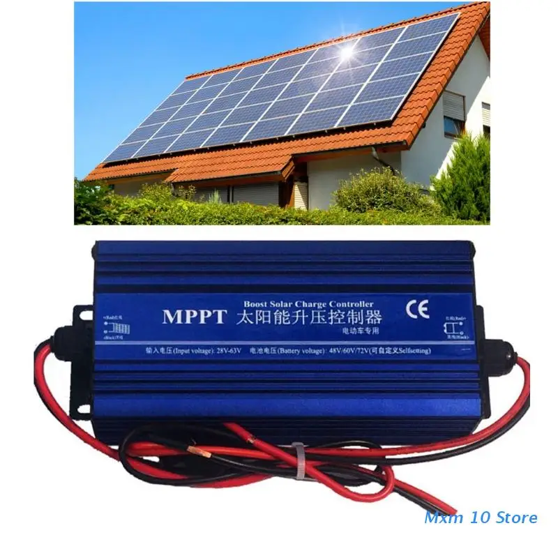 24/36/48/60/72V MPPT Solar Charge Controller IP30 600W Boost Set-up Charger Car Battery Charging Voltage Regulator