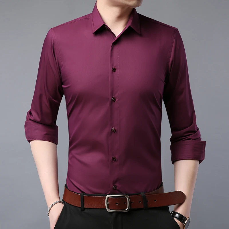 

Shirt men's long-sleeved business casual 2021 new spring and autumn slim shirts jke1455