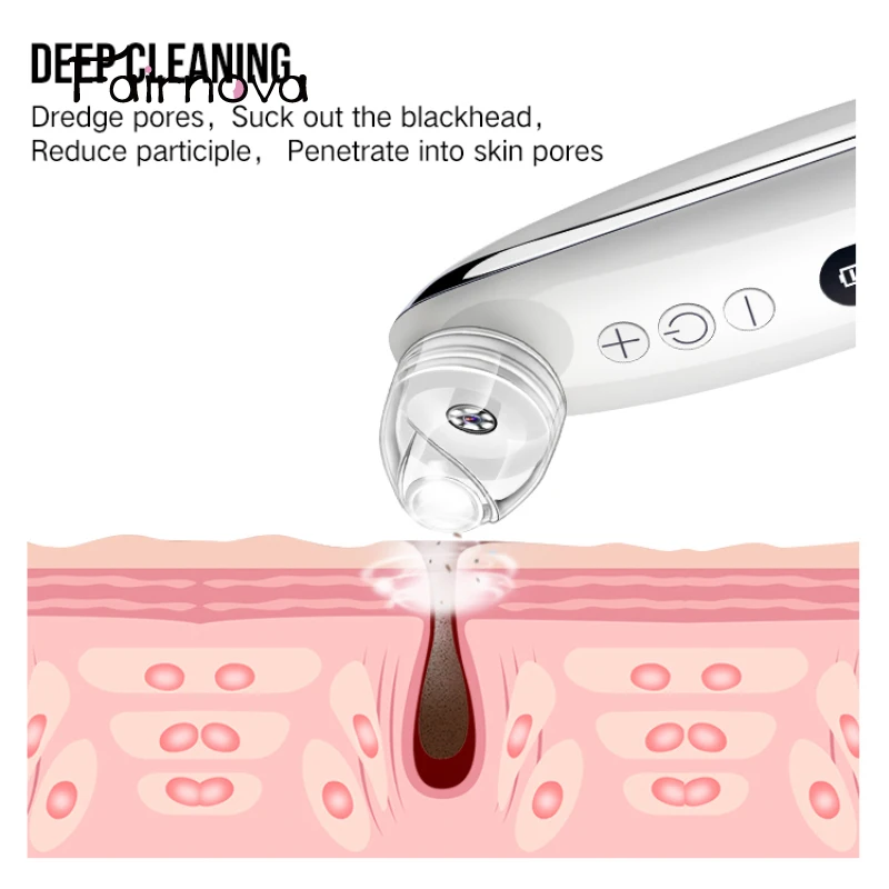 

6 Gears Electric Visible Intelligent Blackhead Remover Black Dots Vacuum Cleaning Pore Extractor Machine Face Skin Care Tools