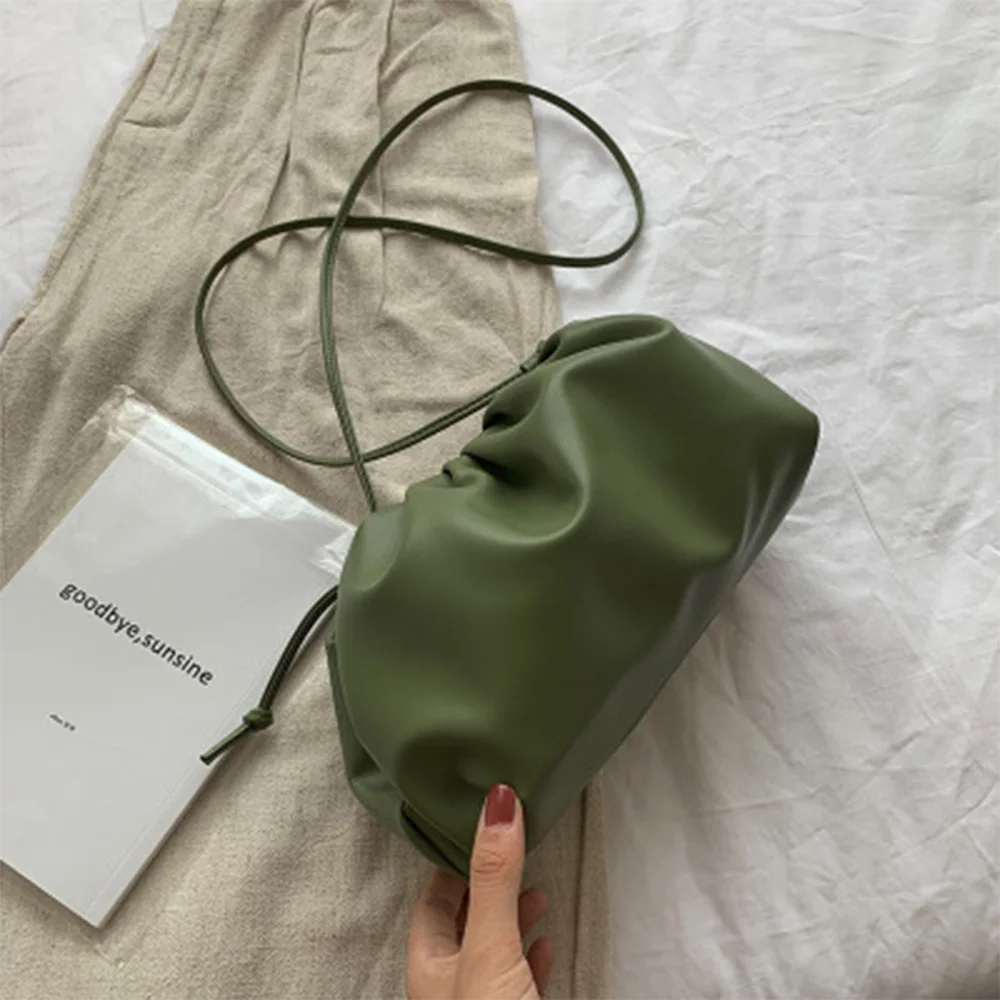 Роскошная дизайнерская Новая женская сумка клатч в форме облака плиссированная