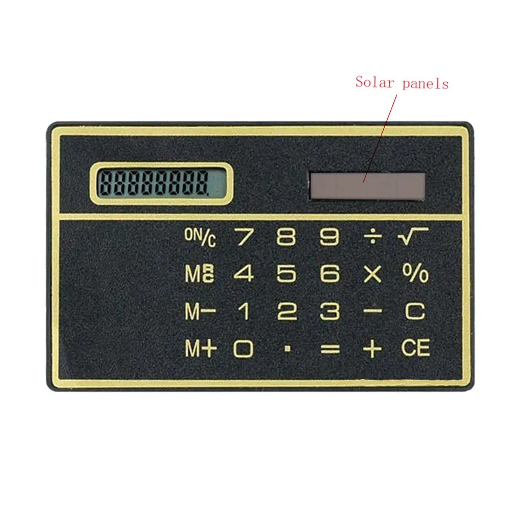 8 Digit Ultra Thin Solar Power Calculator with Touch Screen Credit Card Design Portable Mini for Business School | Компьютеры и офис