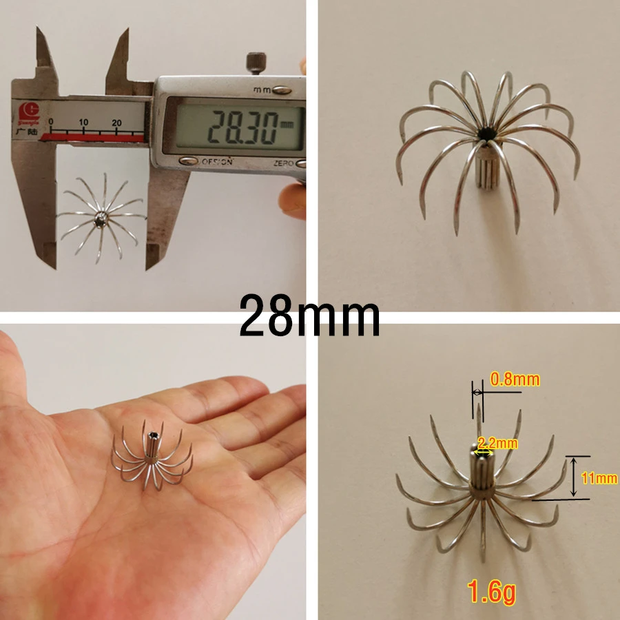 10 шт. 50 100 крючок для кальмара из нержавеющей стали большой зонт рыболовный 28 45 мм