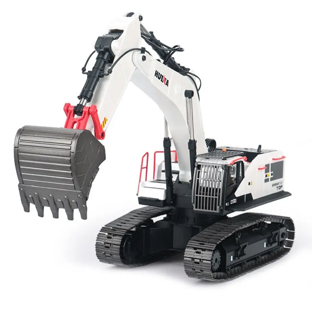 

Remote Control Truck Huina 1：14 Excavator 1594 Alloy 2.4Ghz Radio Controlled Car 22 Channel Engineering Toys