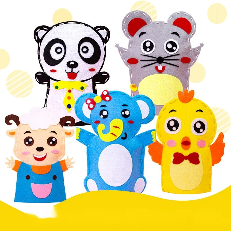 

1PC DIY Handmade Cartoon Animals Nonwoven Fabric Glove Kids Finger Education Learning Craft Toys Fun Gadgets Children Toys