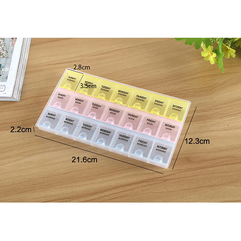 

2pcs Pill Case Practical Medicine Boxes Durable Reusable Portable Container for Outdoor Travel Indoor