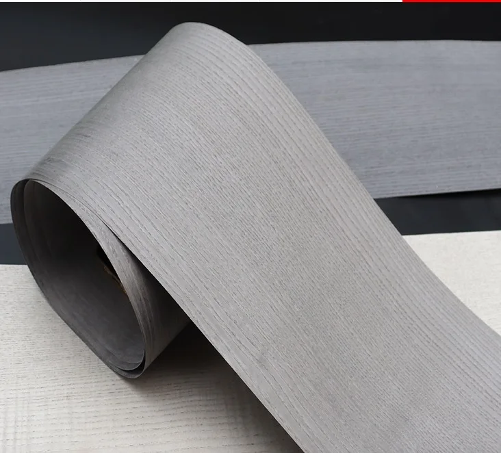 

Length:2.5Meters Width:18mm Thickness:0.25mm Natural ash grey veneer dyed with natural ash wax