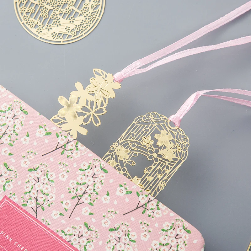 Винтажный стиль элегантные металлические закладки китайский цветок полый