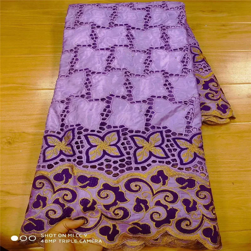 

African bazin riche fabric with brode Latest fashion embroidery bazin lace fabric with net lace 5 yards 3L081404