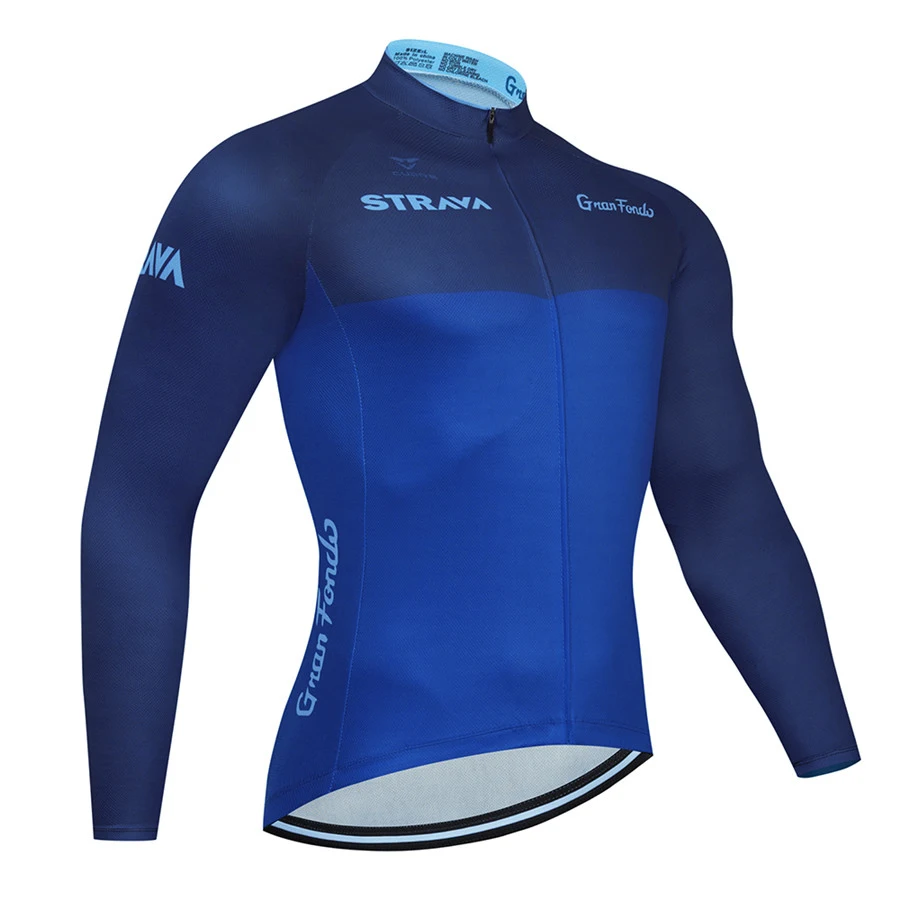 

2021 STRAVA Long Sleeve Cycling Jerseys Men MTB Bike Clothes Bicycle Cycling Clothing Maillot Ropa Ciclismo Cycling Sportwear