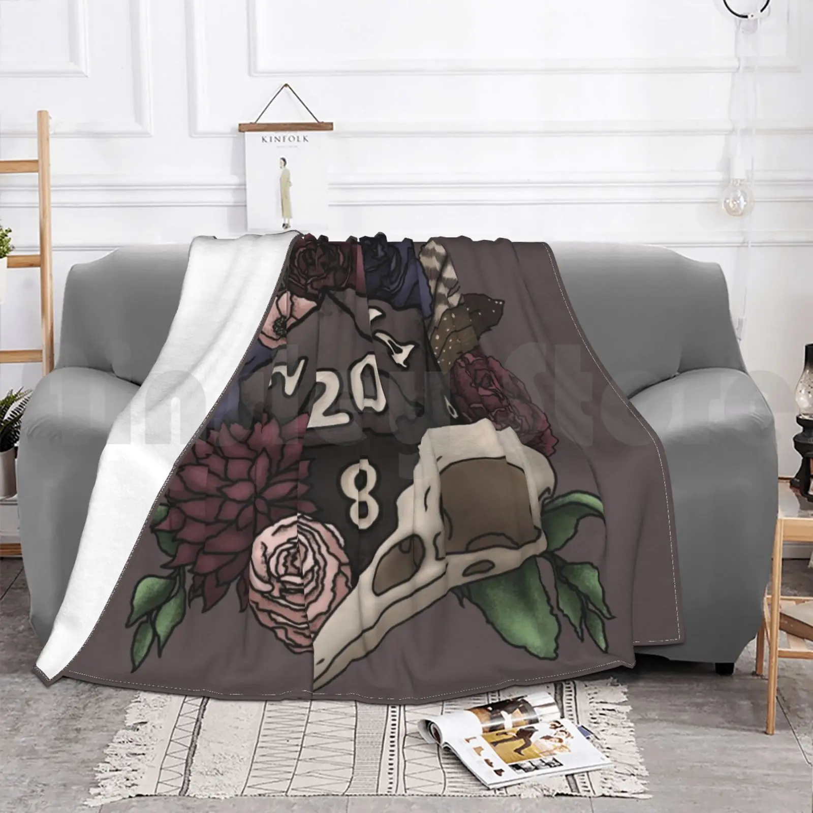 Necromancer D20 настольное игровое одеяло для ролевых игр дивана-кровати путешествий D