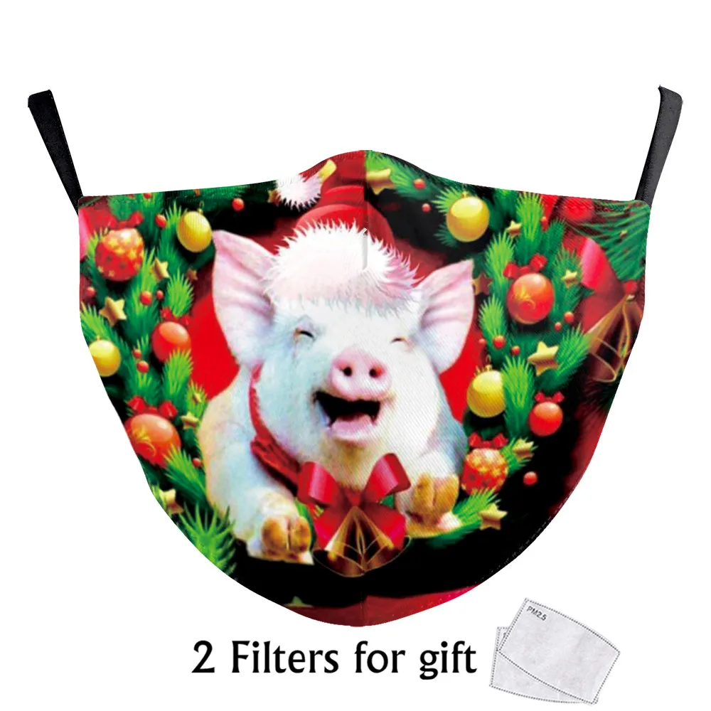 

Animal Pigs Printed Masks Outdoor Adjustable Earloop Mouth Cap Breathable Child Face Mask Reusable Washable Adult Mouth Cover