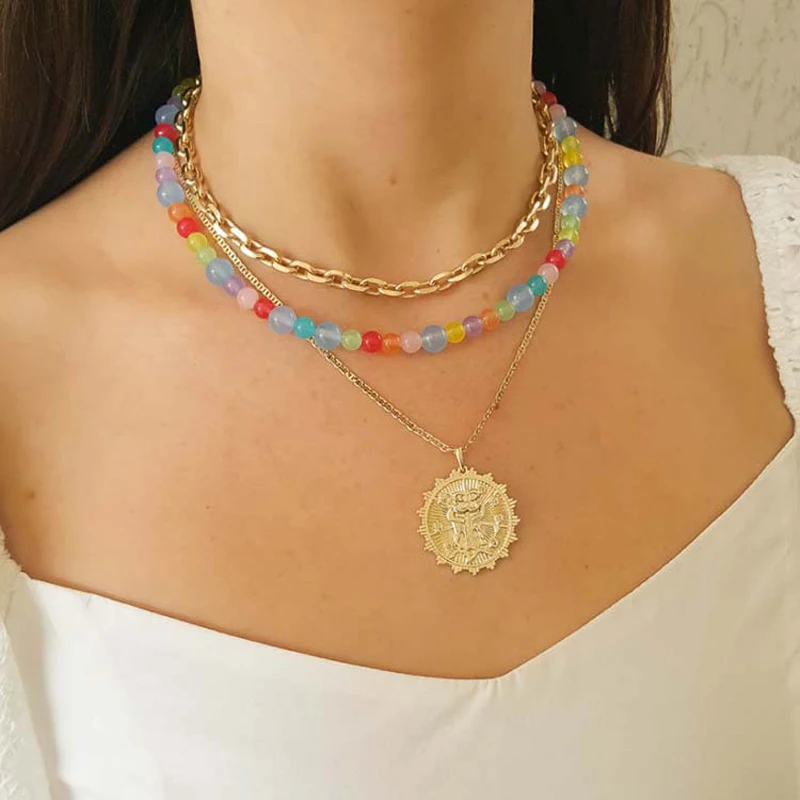 

Новинка 2022, Женское Ожерелье из натурального флюорита, колье-чокер с бусинами, ювелирные изделия, свадебный подарок