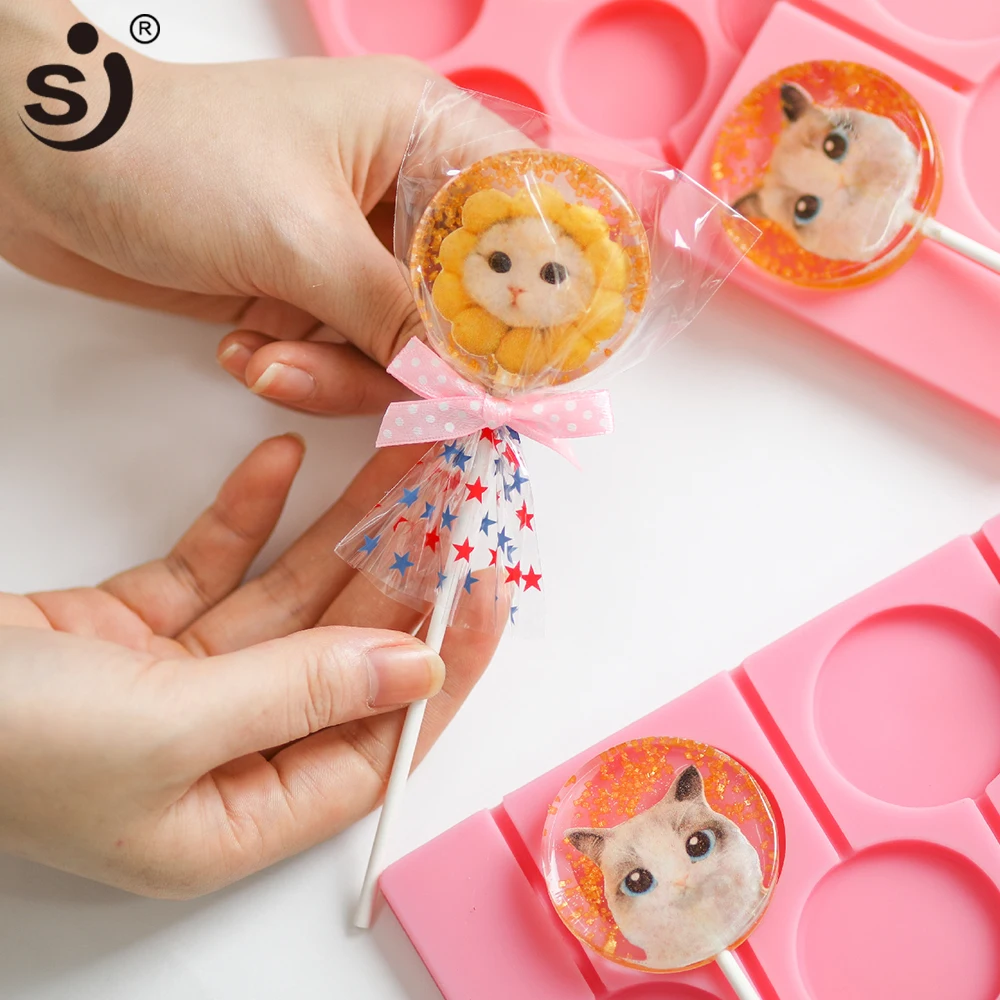 Силиконовая форма для леденцов SJ 12 круглых форм конфет и шоколада помадки 3D