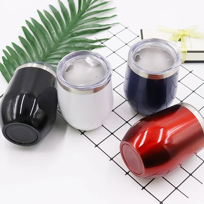 

Logo Custom Cup Tumbler Egg Shell Water Bottle Double Layer Stainless Steel Insulated Cup Thermos Mug Thermal Coffee Cup
