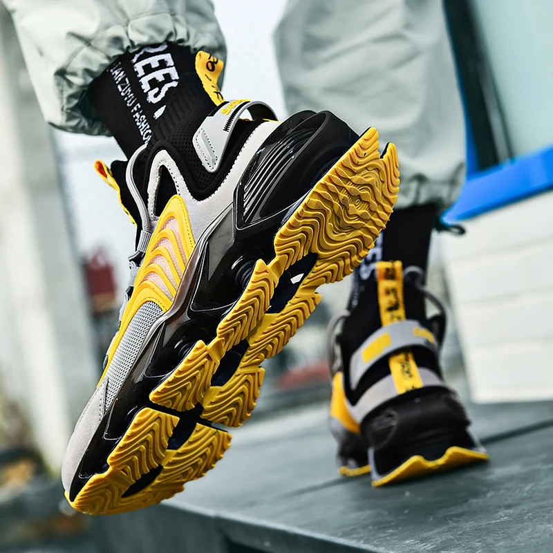 

New Design Real Blade Sneakers Men High-Top Sock Shoes Flying Weaving Autumn Casual Footwear Stable Night Running Zapatillas
