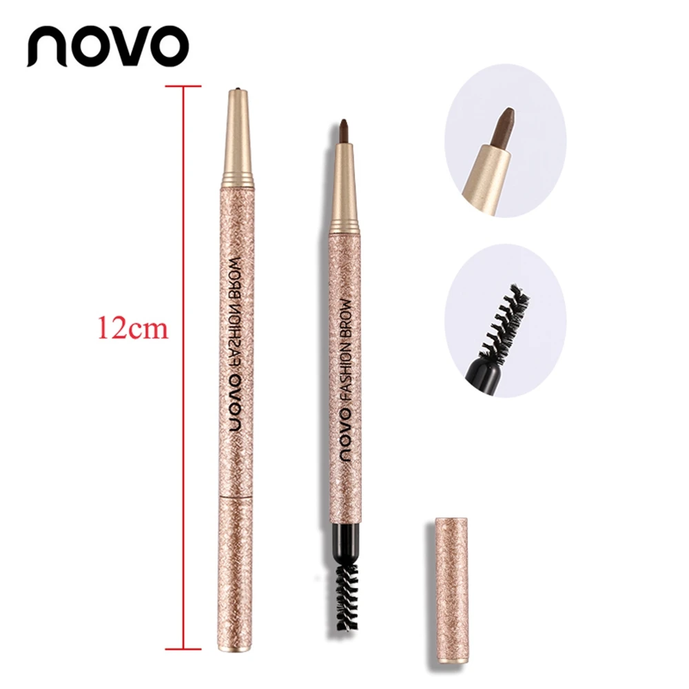 Fashion 4 Colors NOVO Eyebrow Pencil Longlasting Waterproof EyeBrow Template Kit Natural Professional Eye Makeup Tool | Красота и
