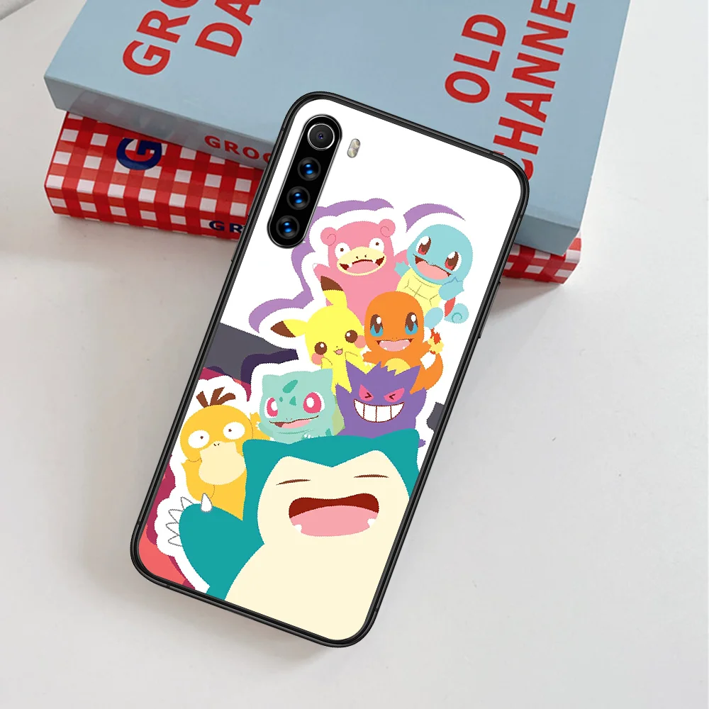 

Pokemon Pikachus Cartoon Phone Case For Xiaomi Redmi Note 7 8 8T 9 9S 4X 7 7A 9A K30 Pro Ultra black Prime Tpu Etui 3D Cover