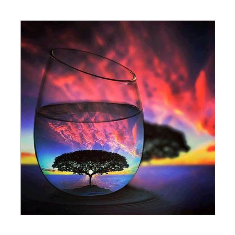 Общая группа круглый бриллиант лунный свет солнце море песчаный пляж