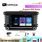 LeeKooLuu автомобильные интеллектуальные системы Android навигация 2 Din Автомобильный видеоплеер для Volkswagen VW Golf 5 6 Passat cc b6 b7