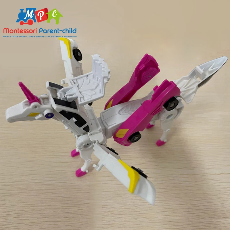 

Hello Carbot Kids Toys Magic Tricks Trolley Stick Collision Deformation Magic Flying Wing Pegasus Combination Child Car