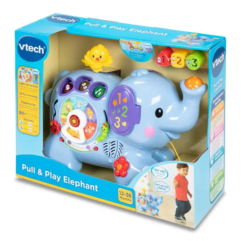VTech Pull &amp Play Elephant Toy With animal sounds for 12-36 month Baby | Игрушки и хобби