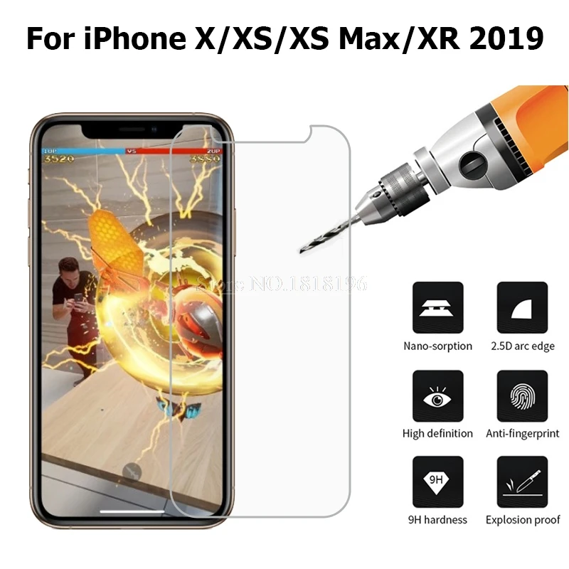 Закаленное стекло для iPhone X XS XR MAX Защита экрана 11 XI /11 Max/ XIR R 2019 6 1 5 8 дюймов|Защитные