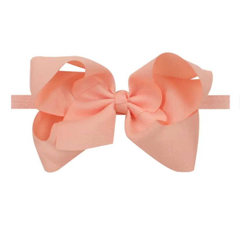 

1 pcs 5 Solid Color Bows Headband For Kids Girls Elastic Hair Band Handmade Baby Turban Boutique Headwear Hair Accessories