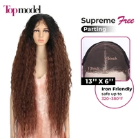 topmodel13x6 lace front wig synthetic ombre blonde wig 13x4 long curly wig cosplay wig for black women synthetic lace front wig