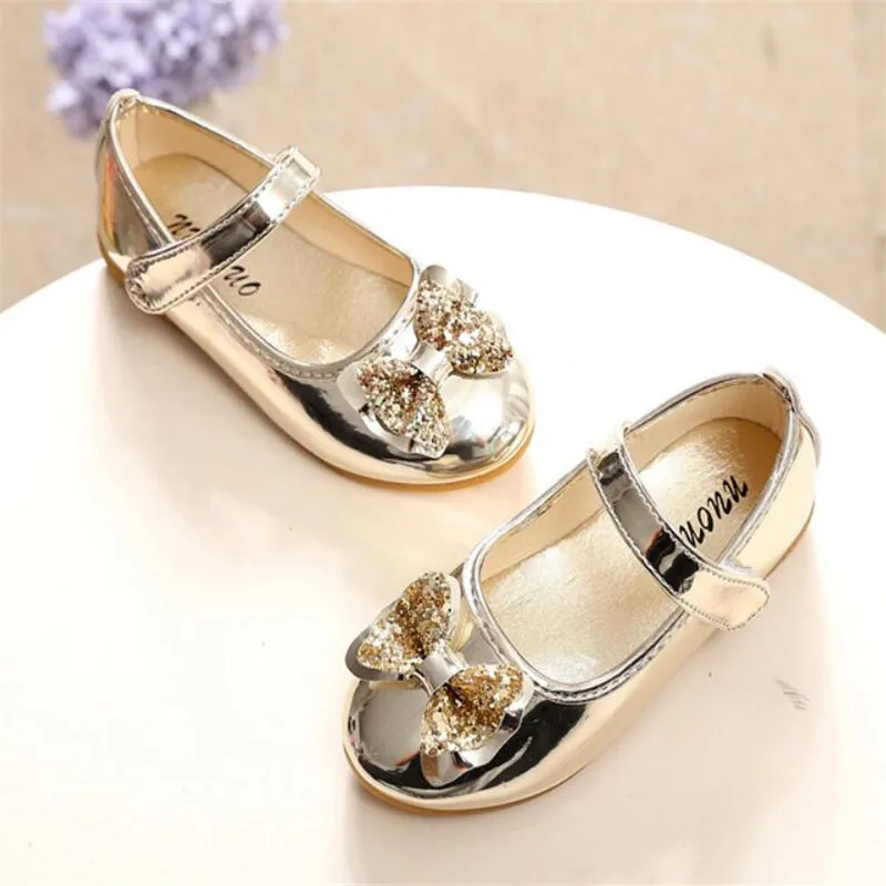 Детские Яркие Кожаные Туфли с бантом для девочек подростков вечерние свадебные