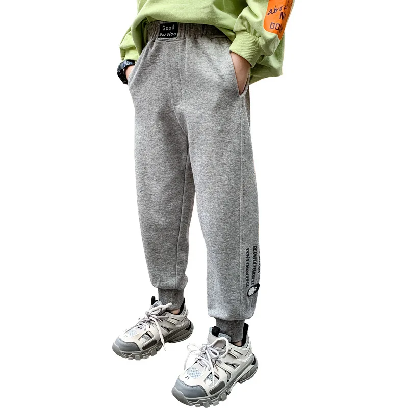 

2021 New Spring Autumn Boys Long Pants Capris Kids' Trousers Casual TrackPants Cotton Children Clothing Teenage High Quality