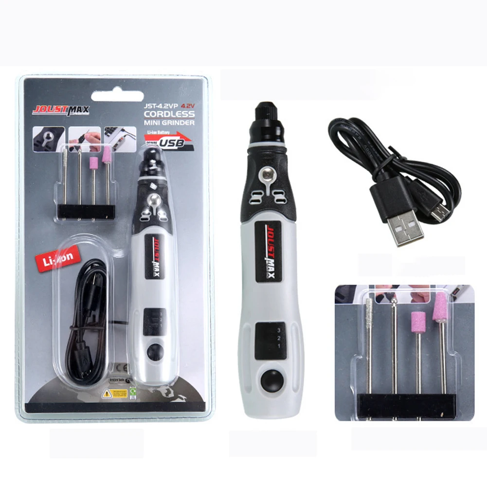 

4.2V USB Cordless Mini Grinder Drill Kit Charging Small Electric Grinder Grinding Machine For Jade Carving Polishing