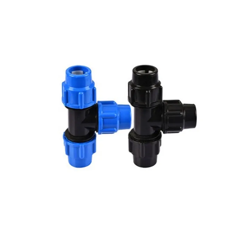 PE pipe fittings three-way quick joint tap pipe fittings plastic pipe fittings 16/20/25/32/40/50/63mm