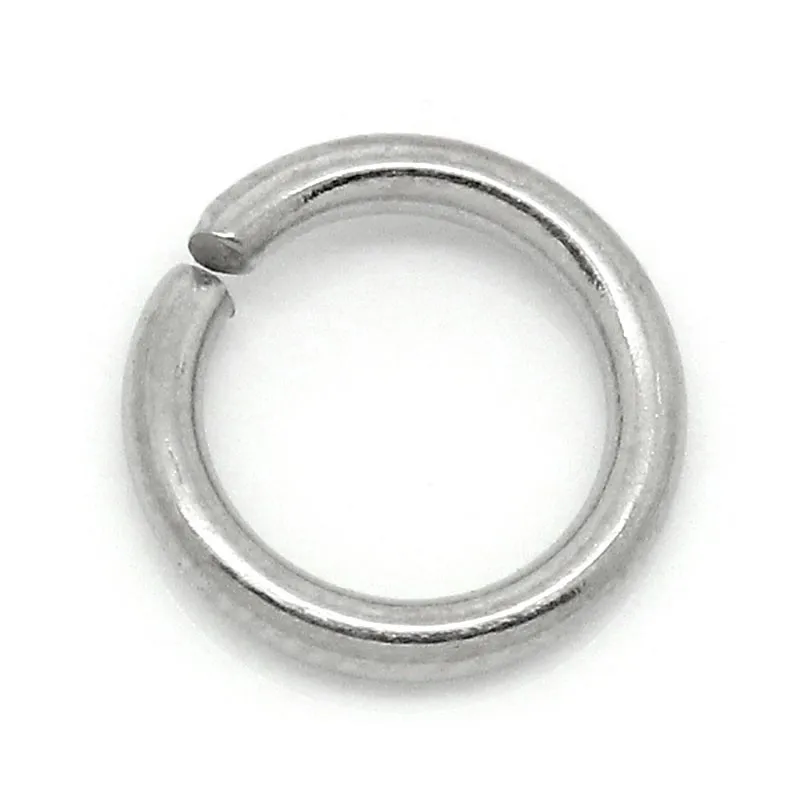 Открытые Кольца из нержавеющей стали Круглые серебристые 8 мм (3/8 &quot) диаметр 35 шт.