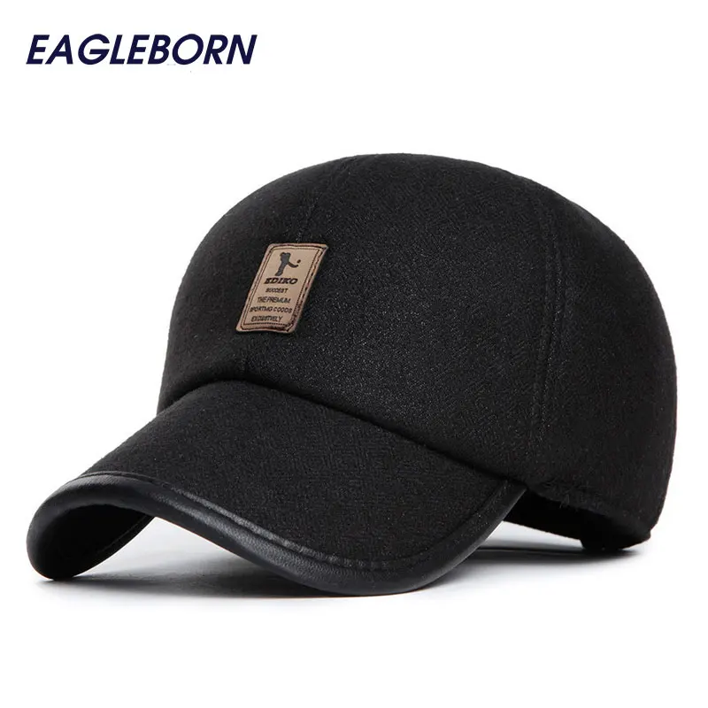 2021 Мужская зимняя шапка Бейсбол Кепки эластичный Спорт на открытом воздухе