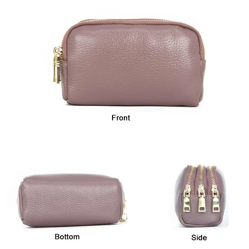 Модный короткий кошелек для монет Женский из натуральной кожи повседневные