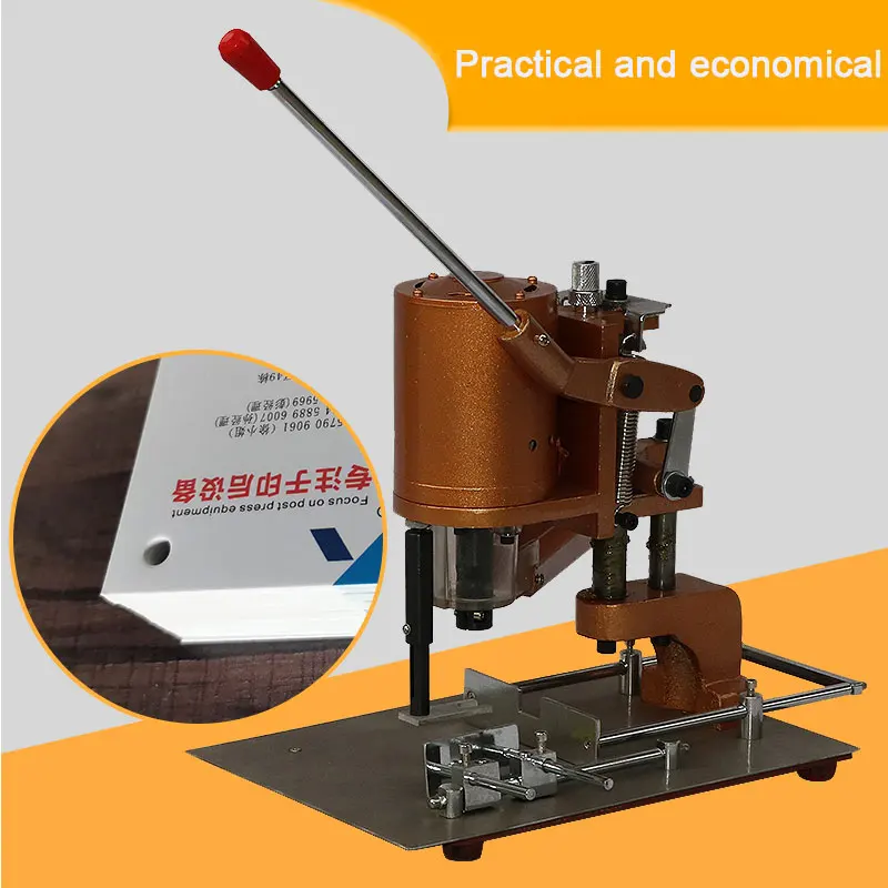 Adjustable Thickness Electric Tag/Handle Paper Bag/Business Card Product Punching Machine, Binding Machine, With Drill
