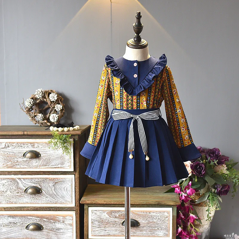 Шифоновая рубашка для девочек комплект из двух предметов топ с