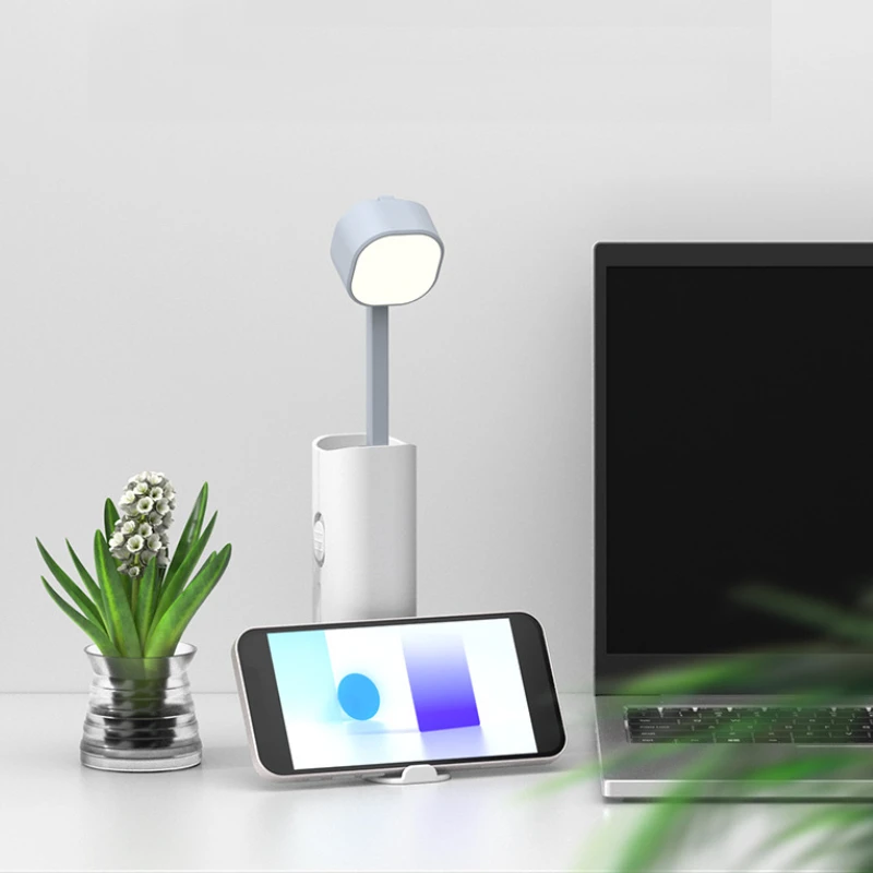 multifunctional charging night light folding led eye protection table lamp outdoor flashlight emergency power bank phone holder free global shipping