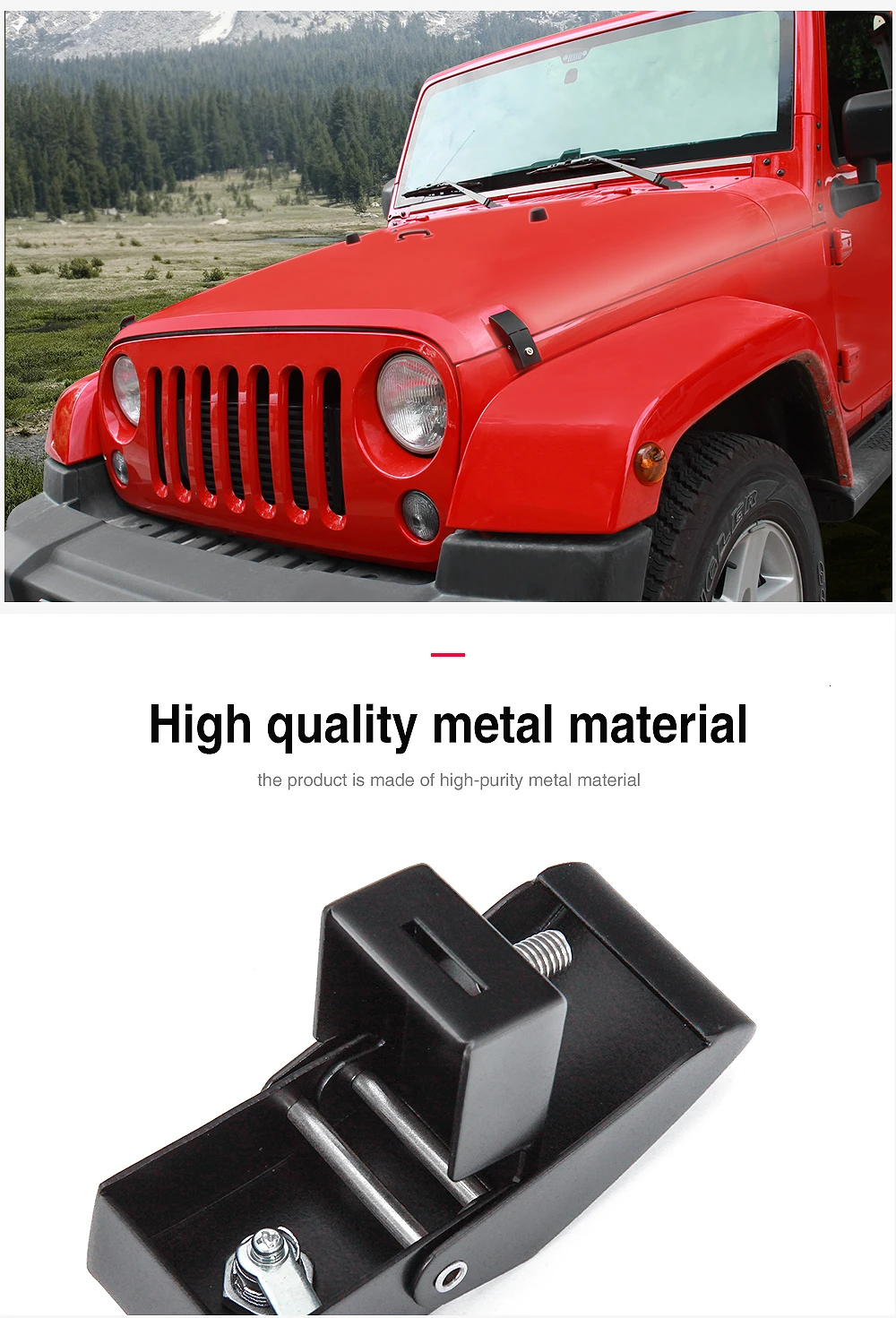 MOPAI Автомобильный Замок двигателя защелка капота с замком для Jeep Wrangler JK 2007- автомобильные аксессуары Стайлинг