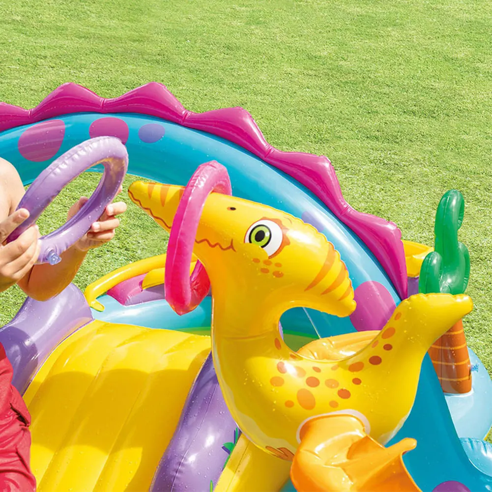 

Inflatable Play Center Kids Dinosaur Inflatable Wading Pool Blow Up Water Center For Boys Girls Aged 3 And Up Outdoor Water Fun