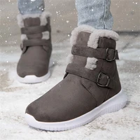 winter leather womens cotton shoes high end plus velvet snow boots outdoor cold proof high top warm boots womens boots