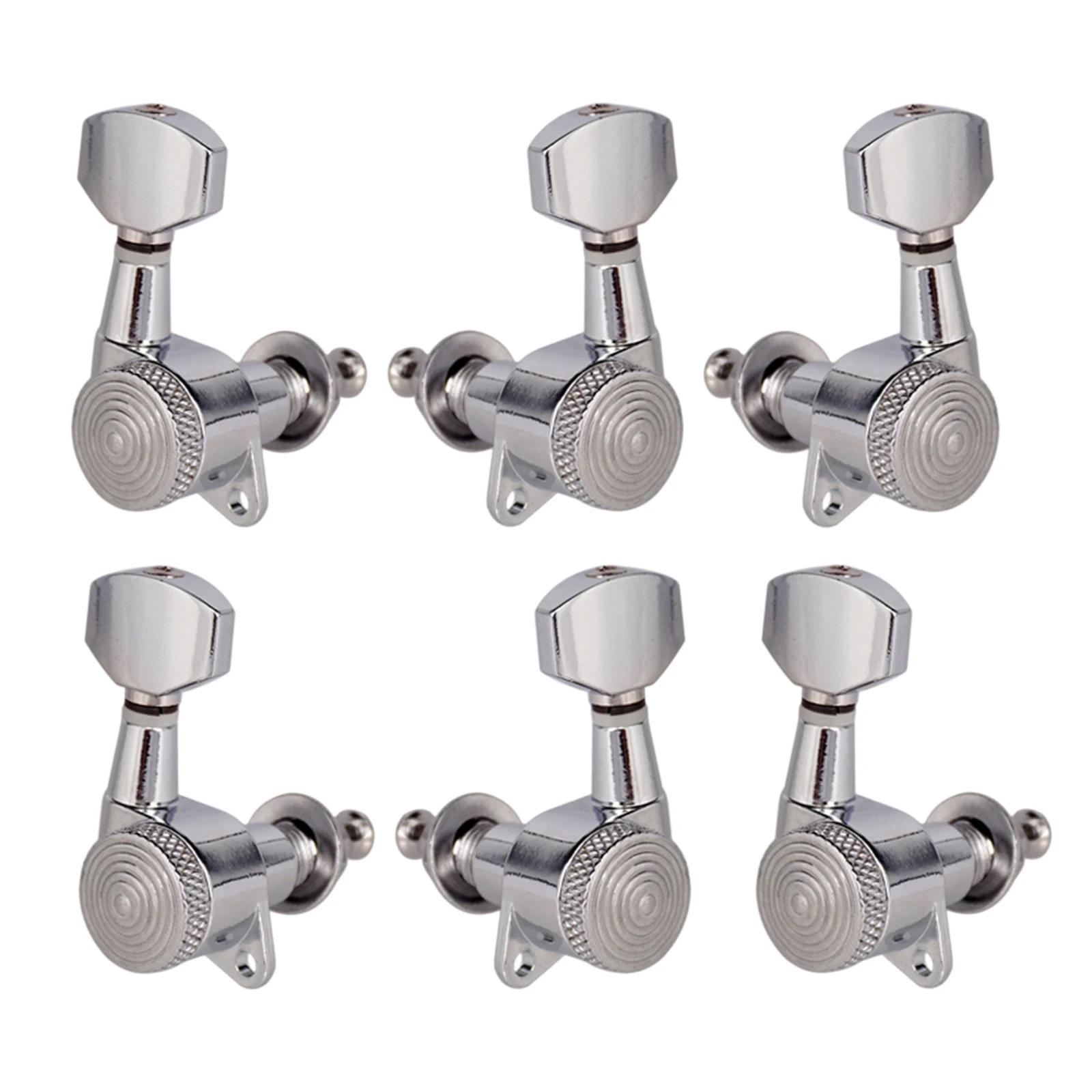 

6pcs Guitar Tuning Pegs,Open Machine Heads Tuners Keys,Oval Button Acoustic for
