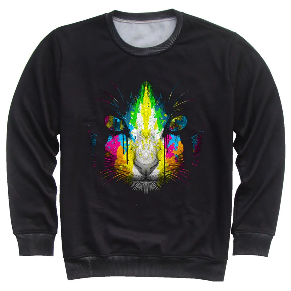 Детские черные худи с 3D принтом красочные рисунки животных кот волк НЛО